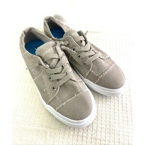 Blowfish Malibu Canvas Sneakers Size 9M Light Green Lace Up Pull On Casual